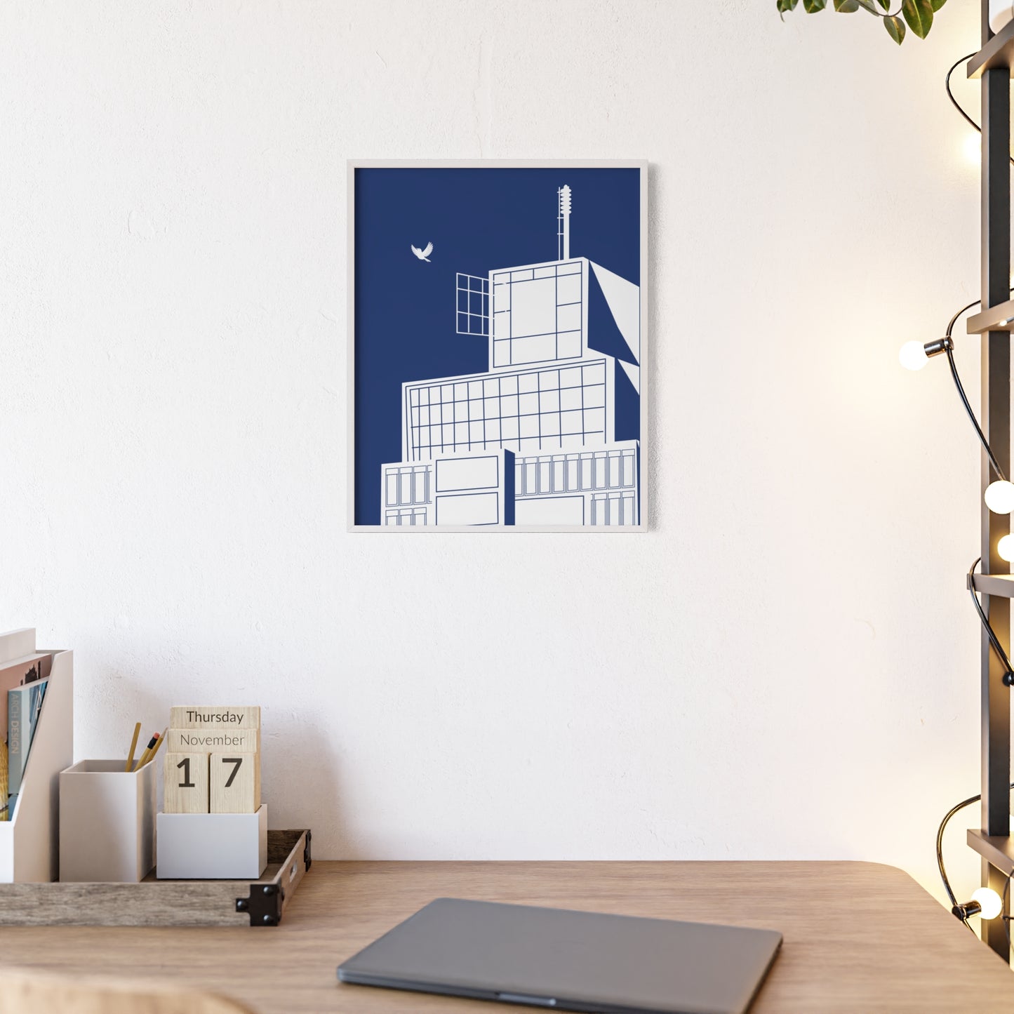BLAUWcc 'ROTTERDAM TOWER' Framed Poster