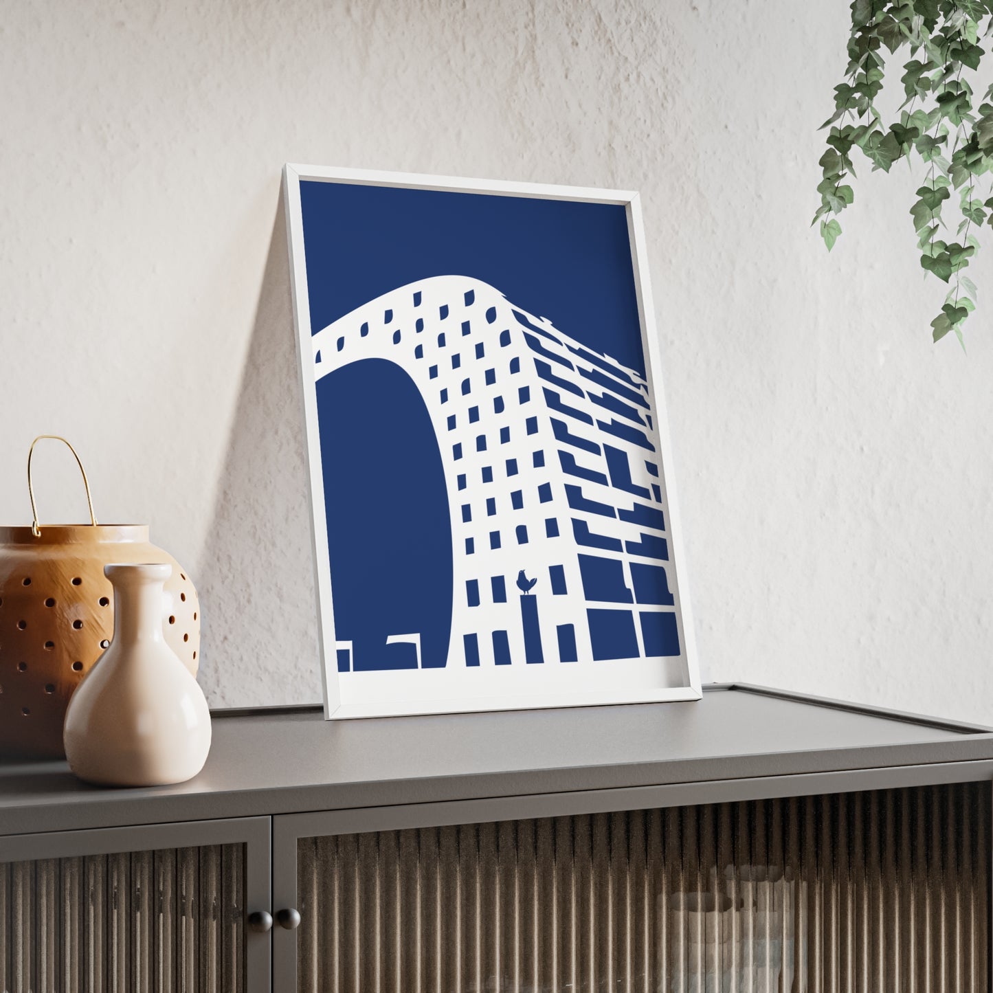 BLAUWcc 'ROTTERDAM MARKET' Framed Poster