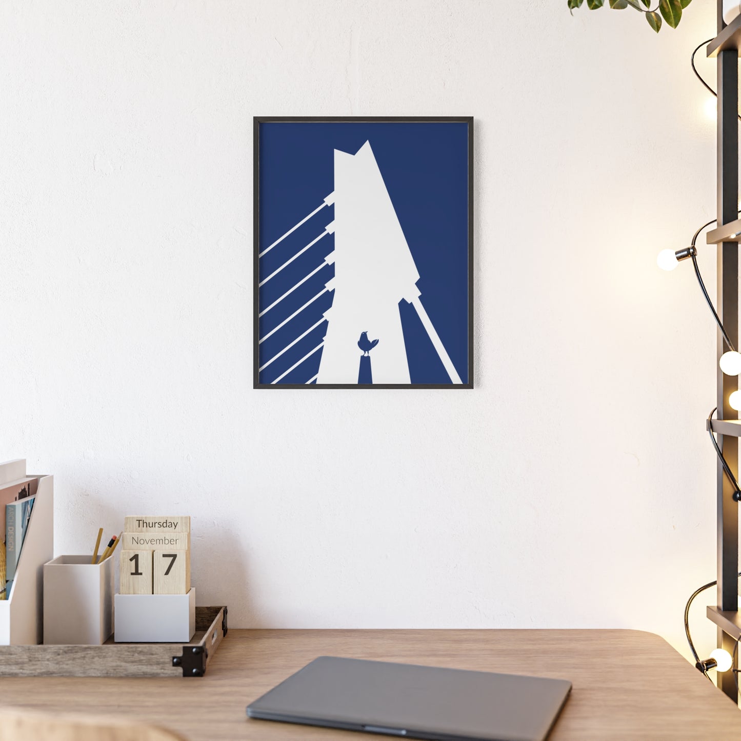 BLAUWcc 'ROTTERDAM BRIDGE' Framed Poster