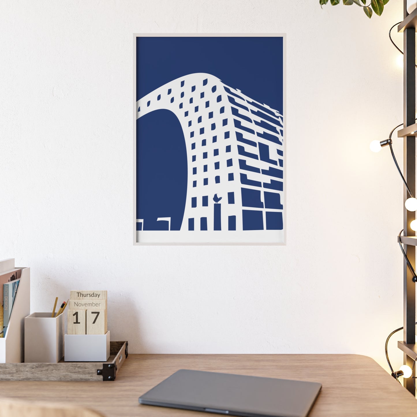 BLAUWcc 'ROTTERDAM MARKET' Framed Poster
