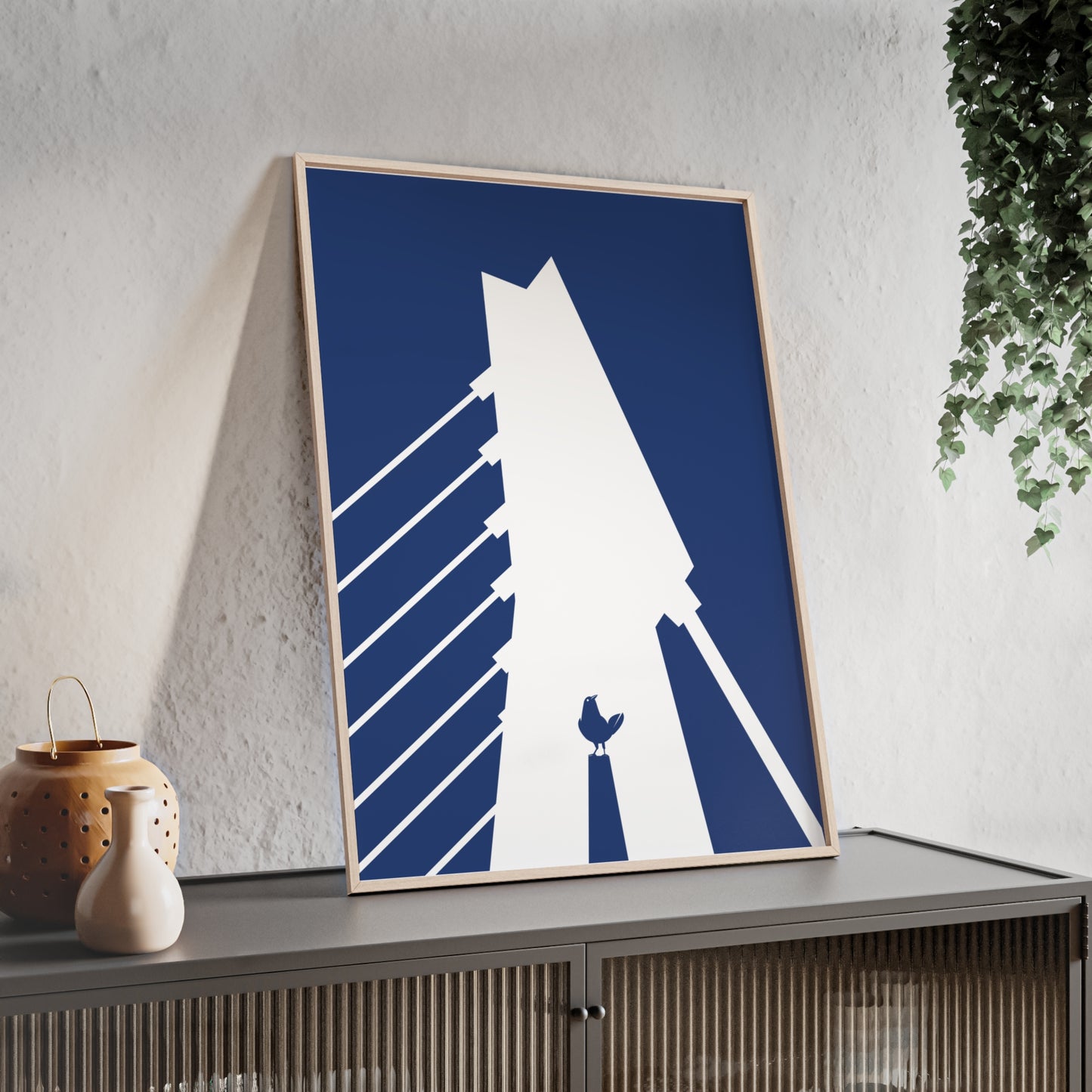 BLAUWcc 'ROTTERDAM BRIDGE' Framed Poster