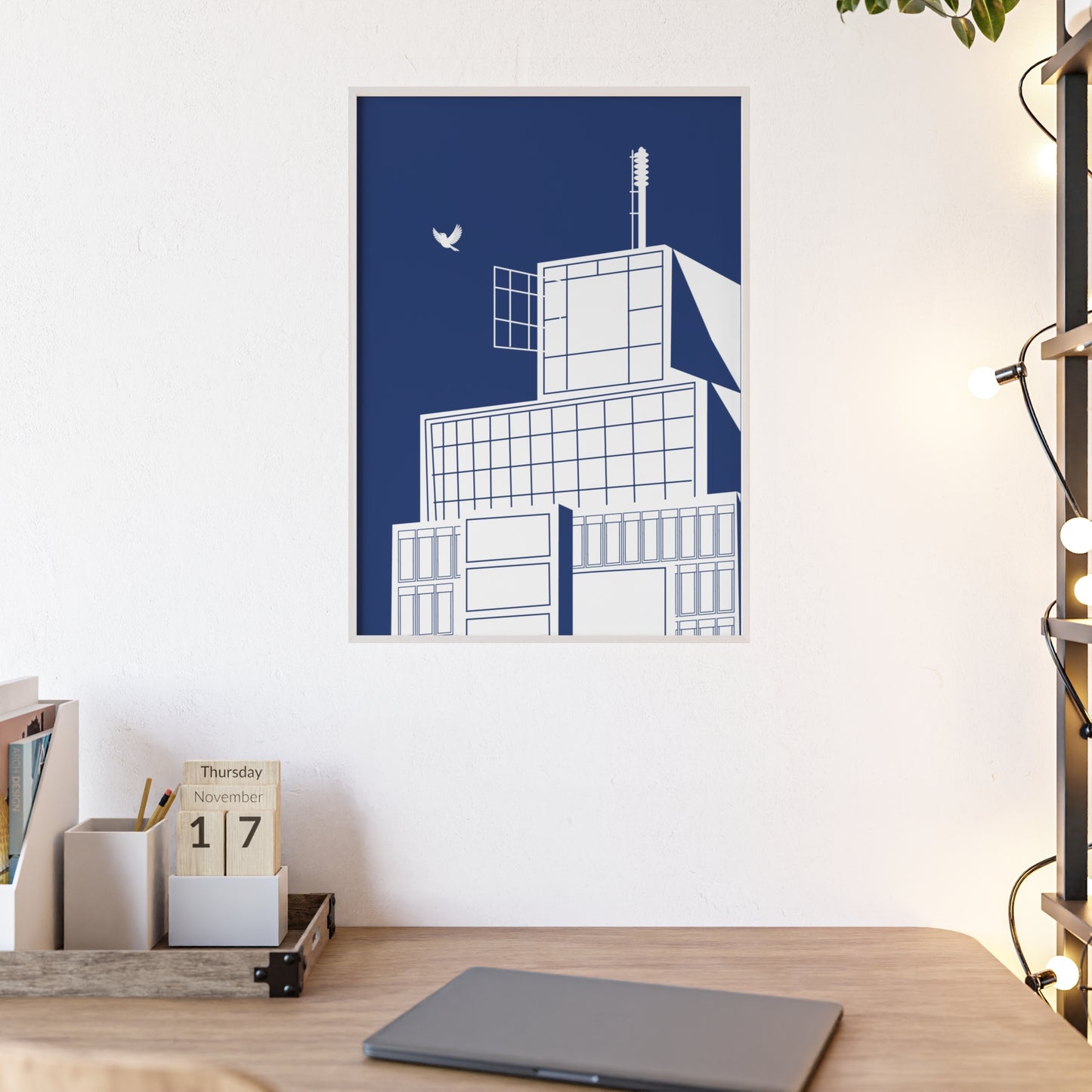 BLAUWcc 'ROTTERDAM TOWER' Framed Poster