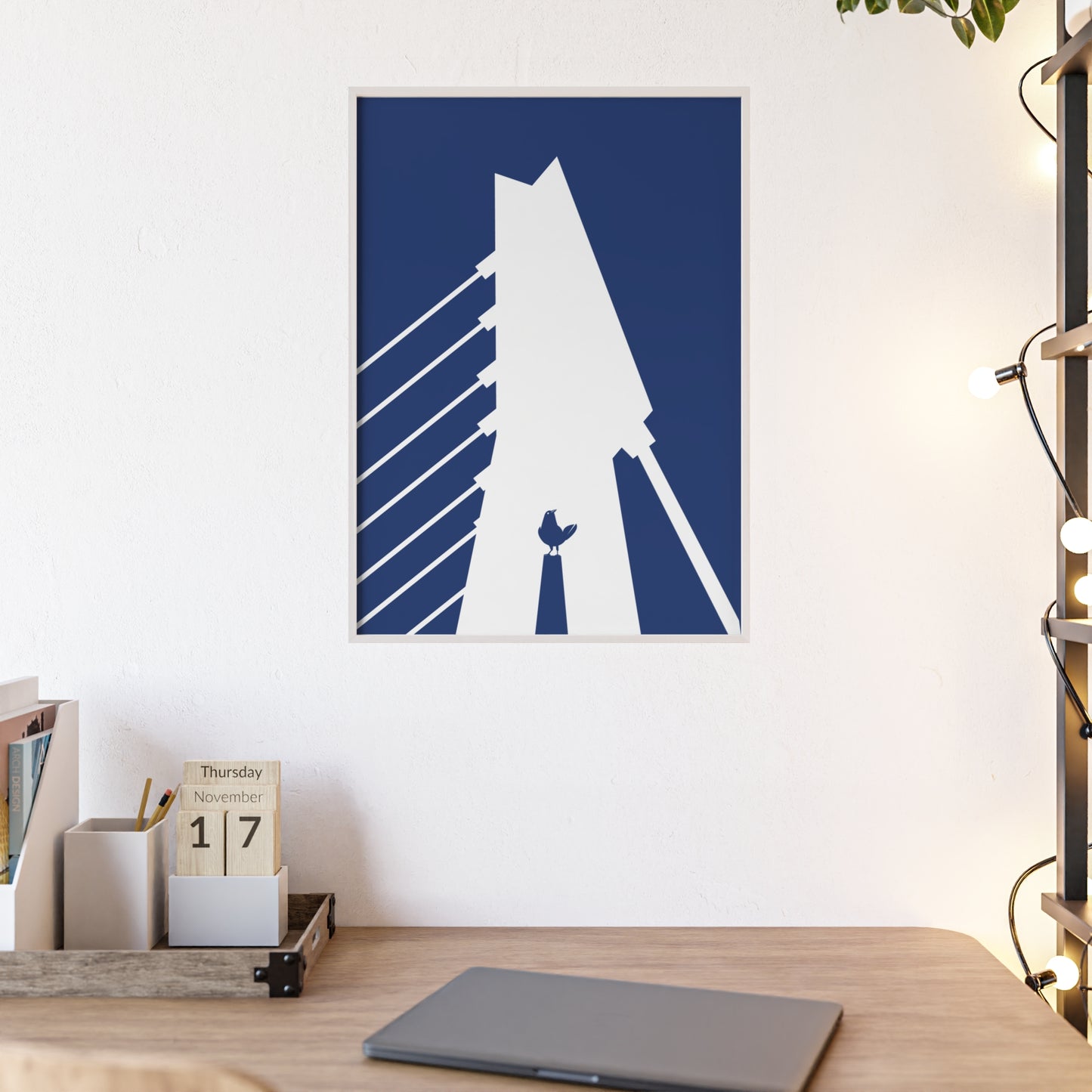 BLAUWcc 'ROTTERDAM BRIDGE' Framed Poster