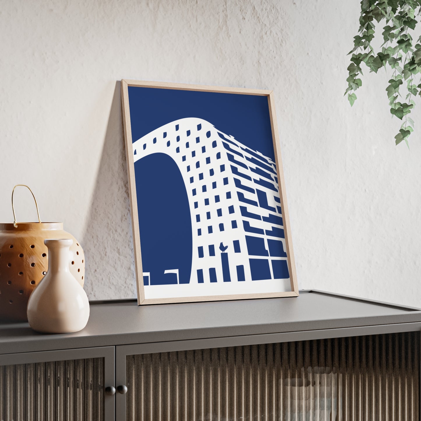 BLAUWcc 'ROTTERDAM MARKET' Framed Poster