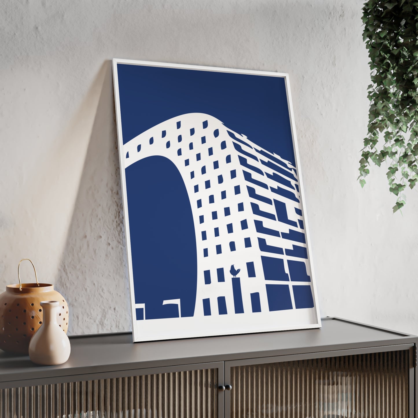 BLAUWcc 'ROTTERDAM MARKET' Framed Poster