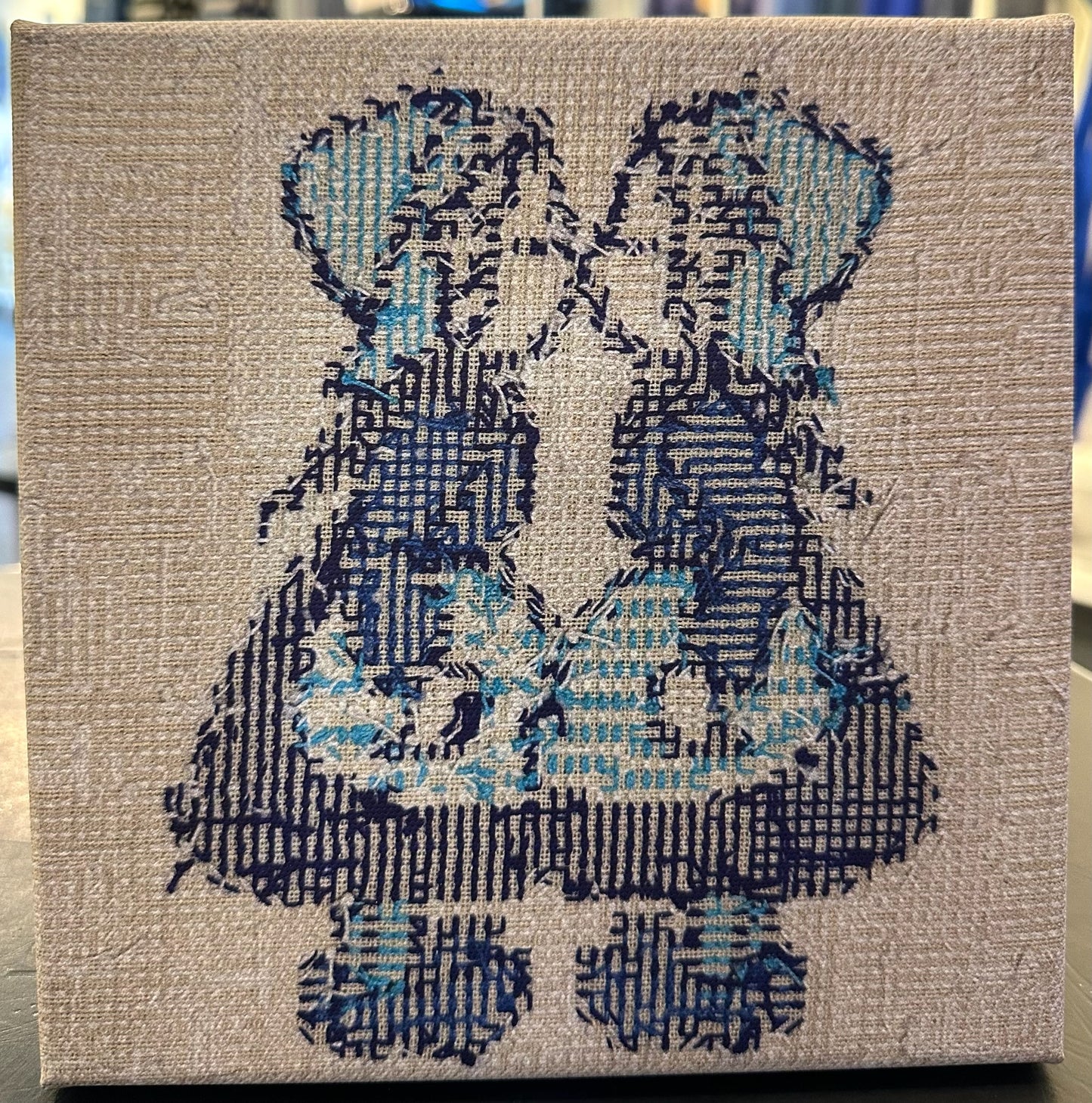 Delft Blue Printed Embroidery 3B