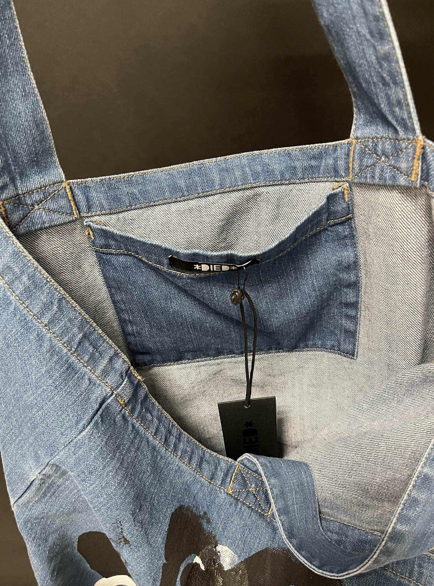 Art bag denim "ALL HEARTS"