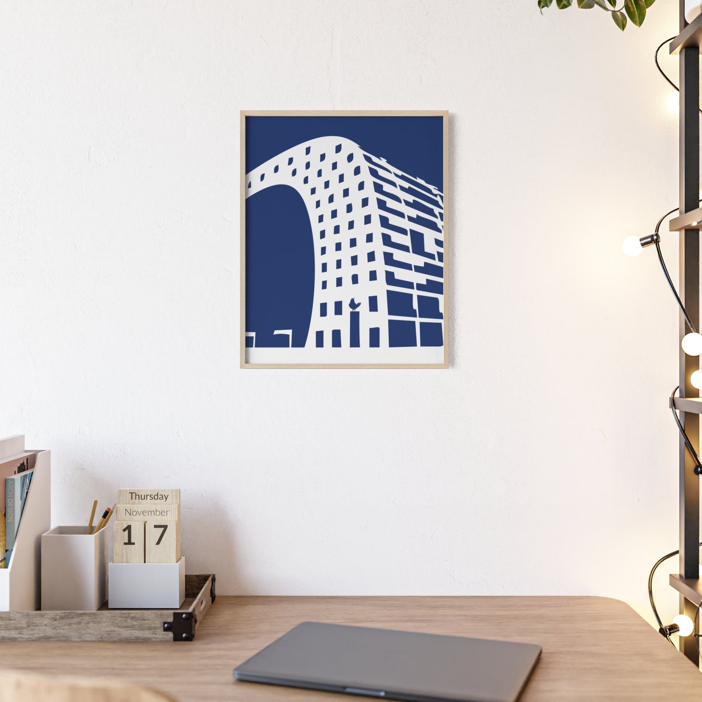 BLAUWcc 'ROTTERDAM MARKET' Framed Poster