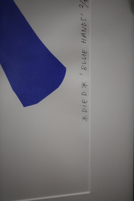 Artwork on paper "BLUE HANDS"