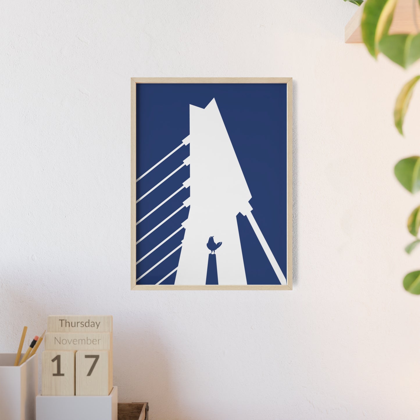 BLAUWcc 'ROTTERDAM BRIDGE' Framed Poster