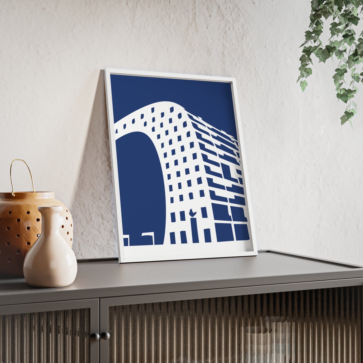 BLAUWcc 'ROTTERDAM MARKET' Framed Poster