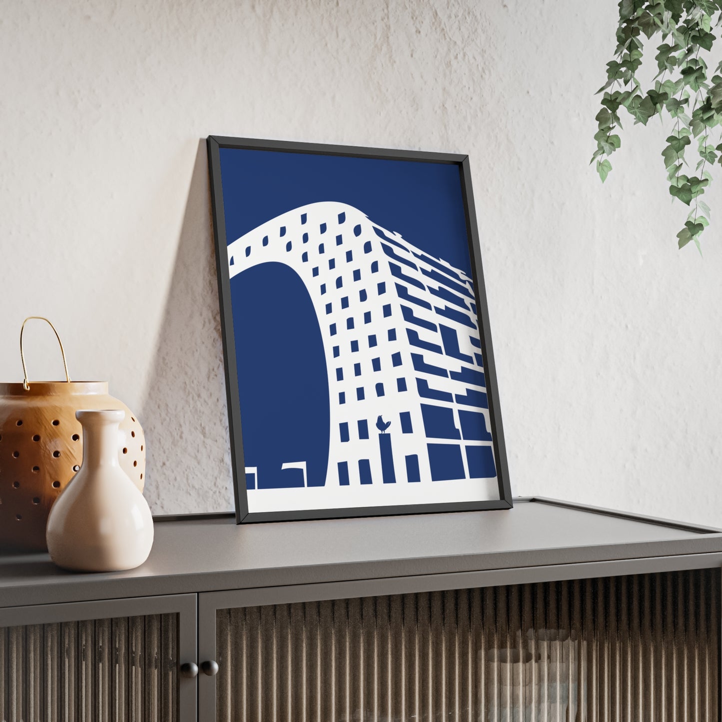 BLAUWcc 'ROTTERDAM MARKET' Framed Poster