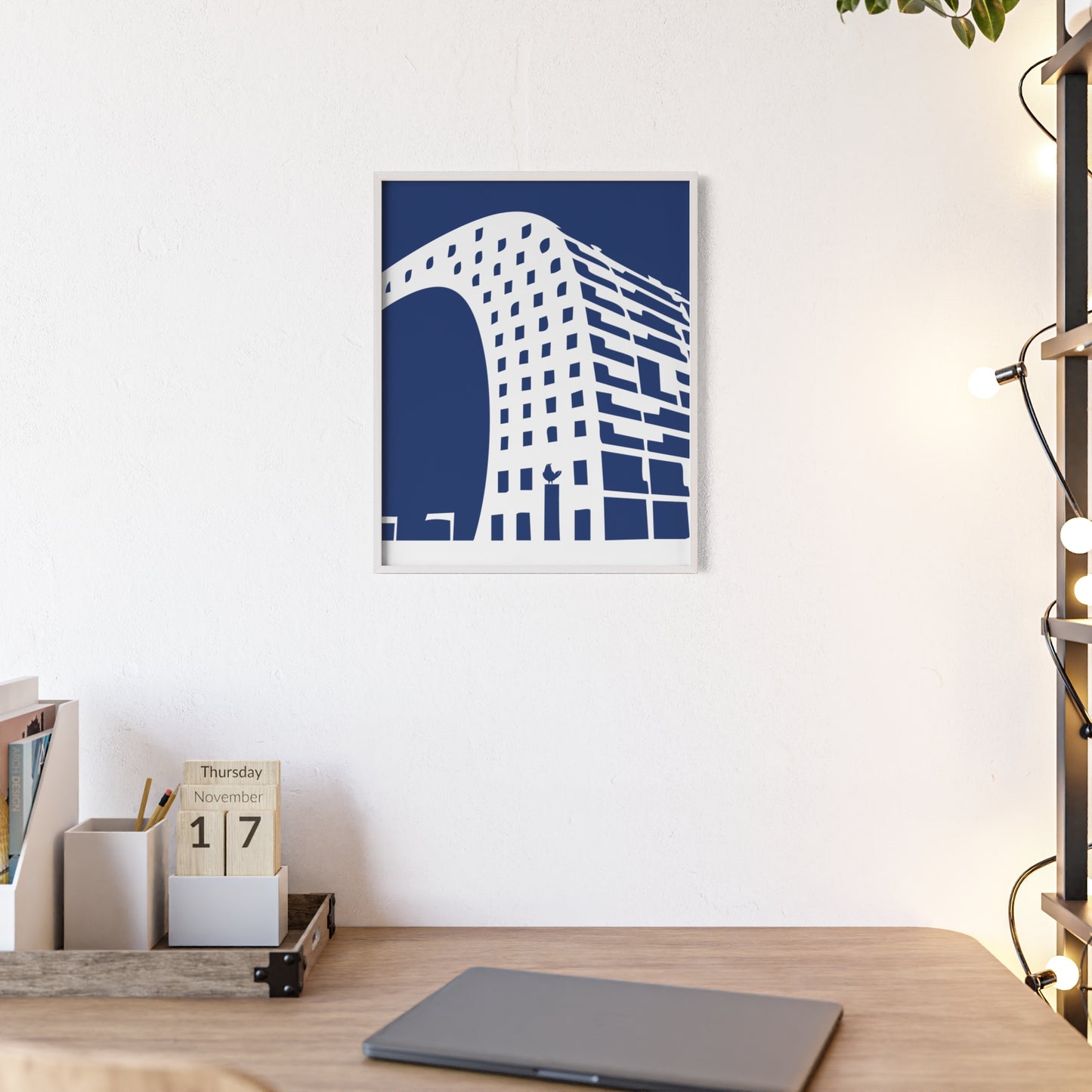 BLAUWcc 'ROTTERDAM MARKET' Framed Poster
