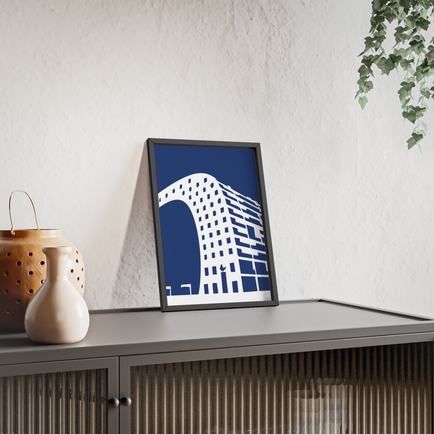 BLAUWcc 'ROTTERDAM MARKET' Framed Poster
