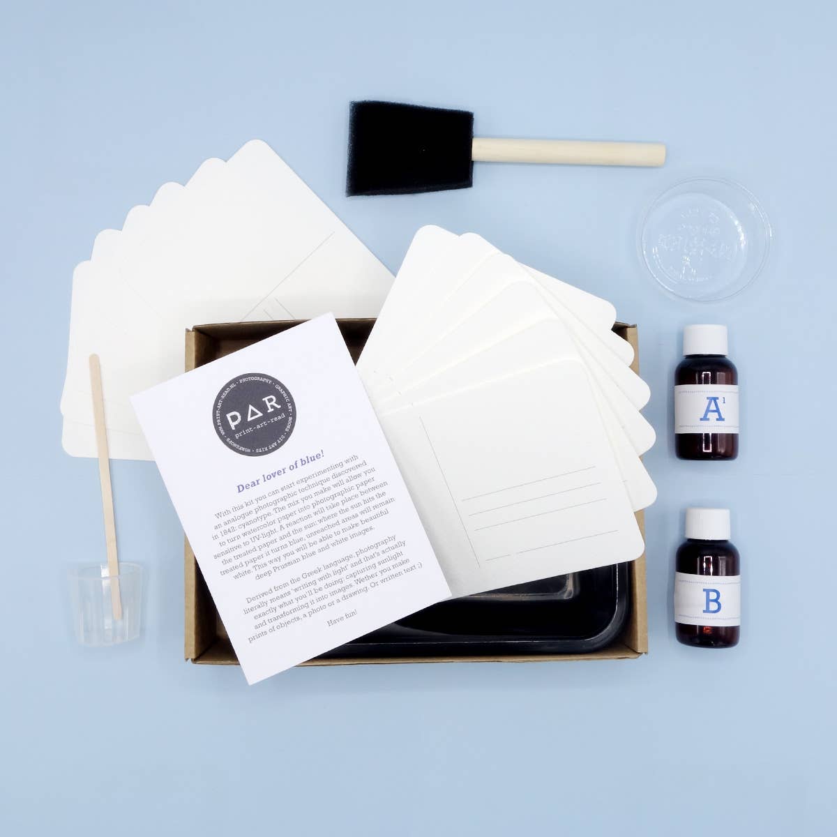 DIY cyanotype kit - postcard edition