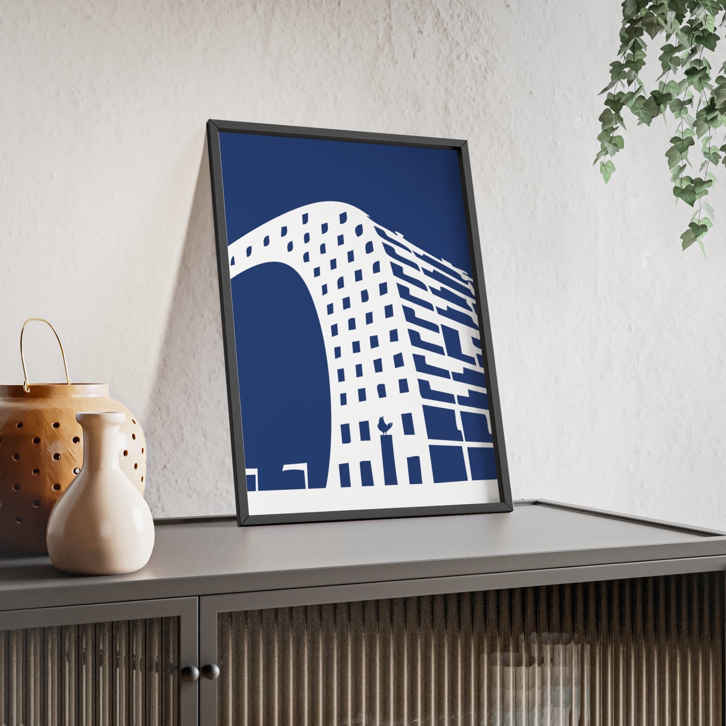 BLAUWcc 'ROTTERDAM MARKET' Framed Poster