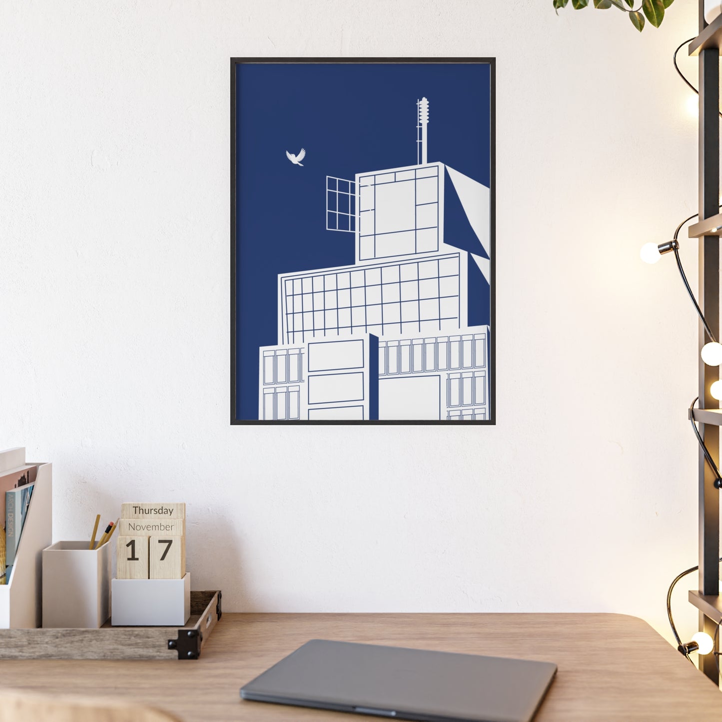 BLAUWcc 'ROTTERDAM TOWER' Framed Poster