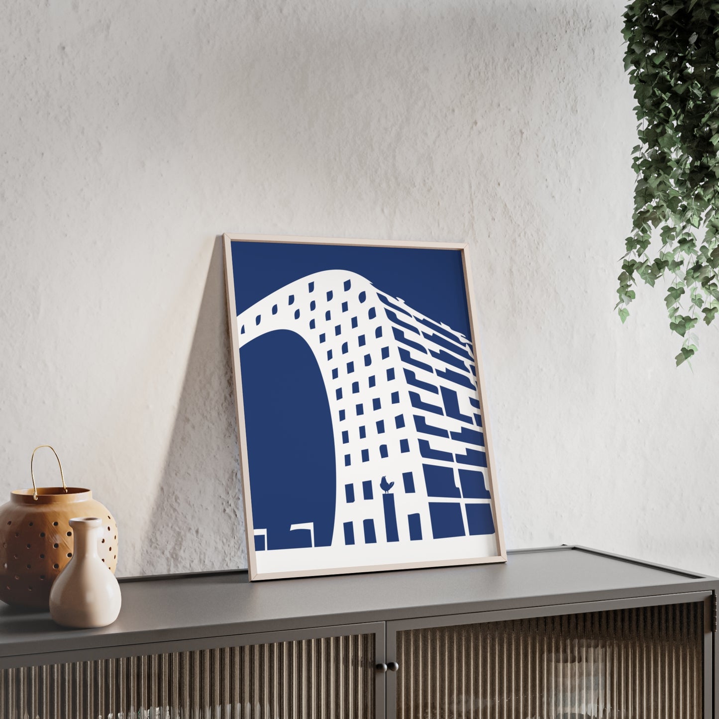 BLAUWcc 'ROTTERDAM MARKET' Framed Poster
