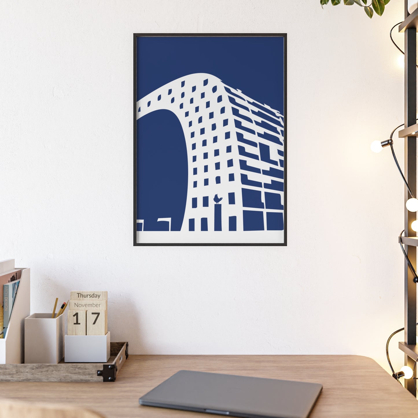 BLAUWcc 'ROTTERDAM MARKET' Framed Poster