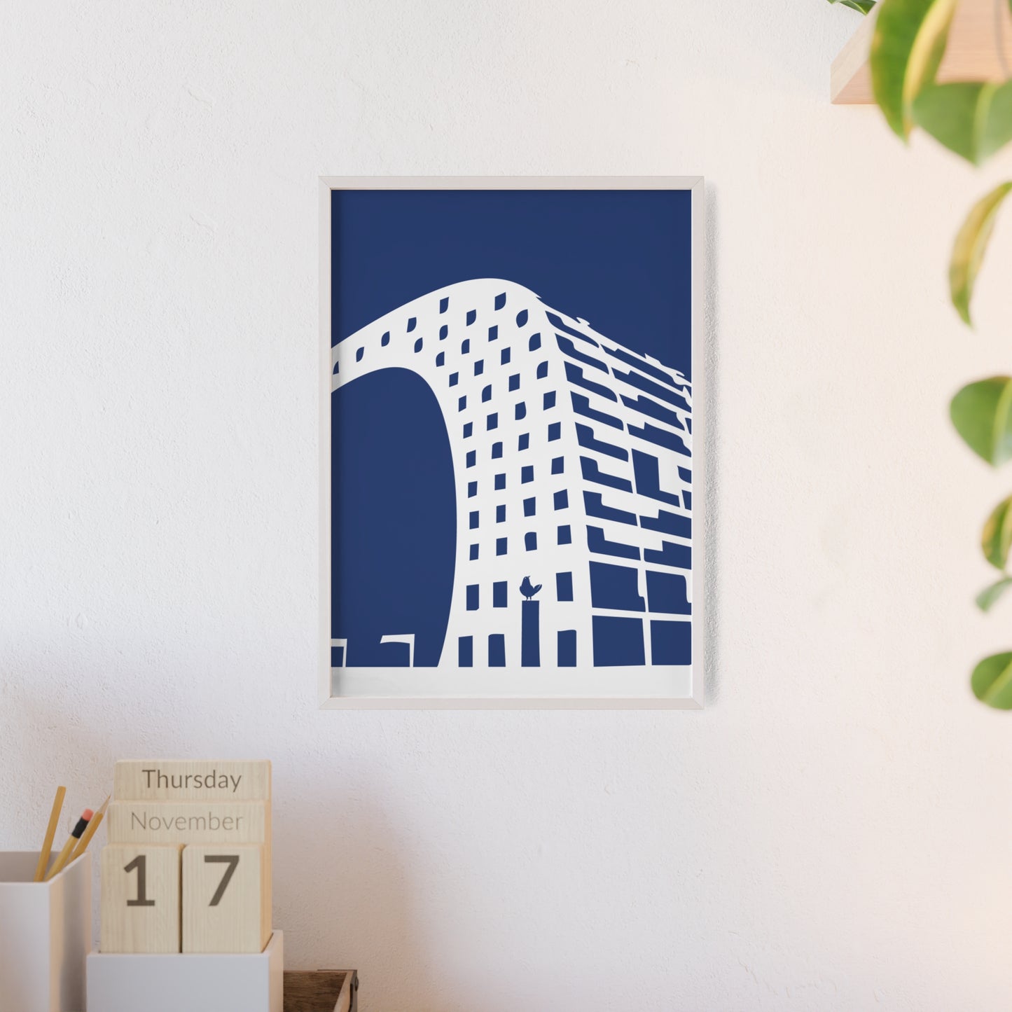 BLAUWcc 'ROTTERDAM MARKET' Framed Poster