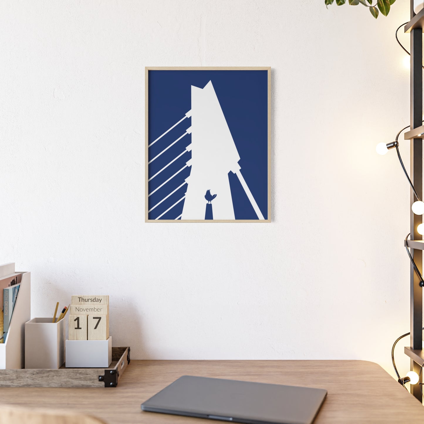 BLAUWcc 'ROTTERDAM BRIDGE' Framed Poster