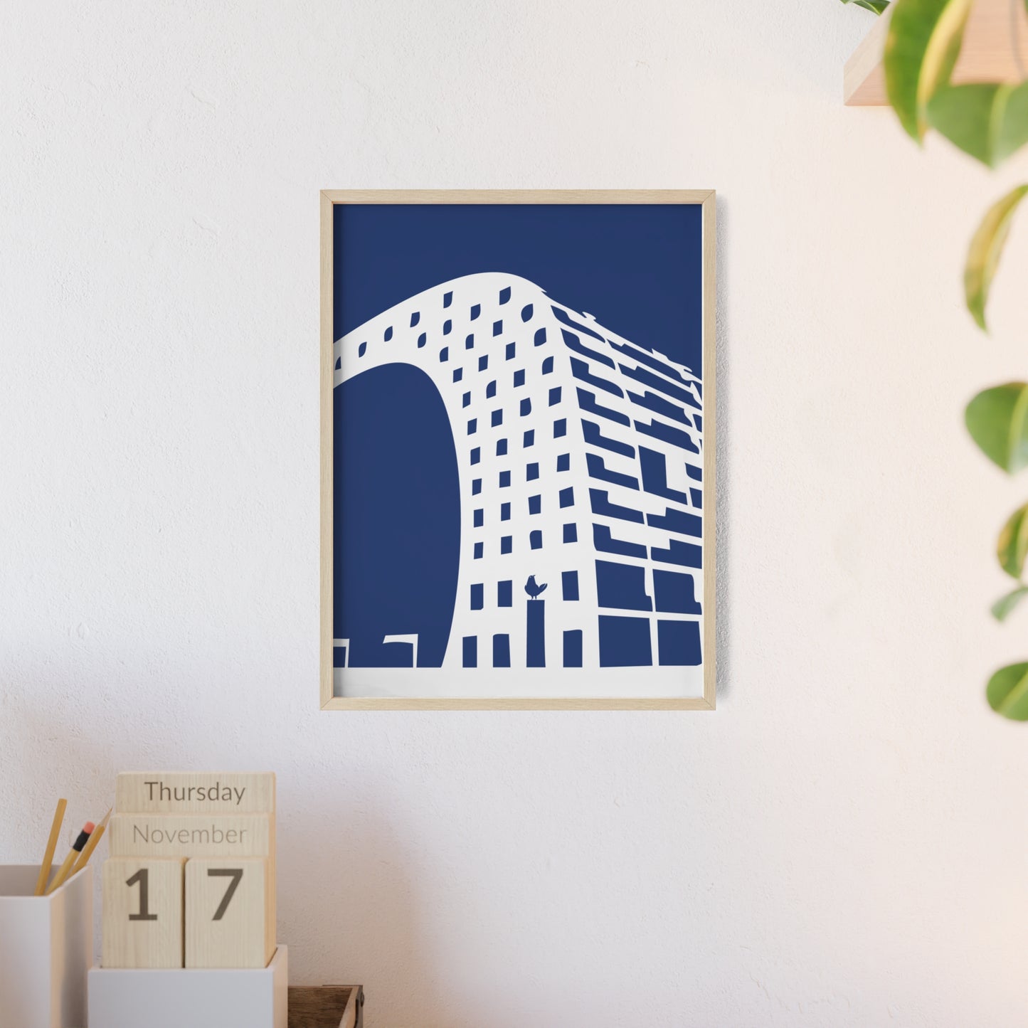 BLAUWcc 'ROTTERDAM MARKET' Framed Poster
