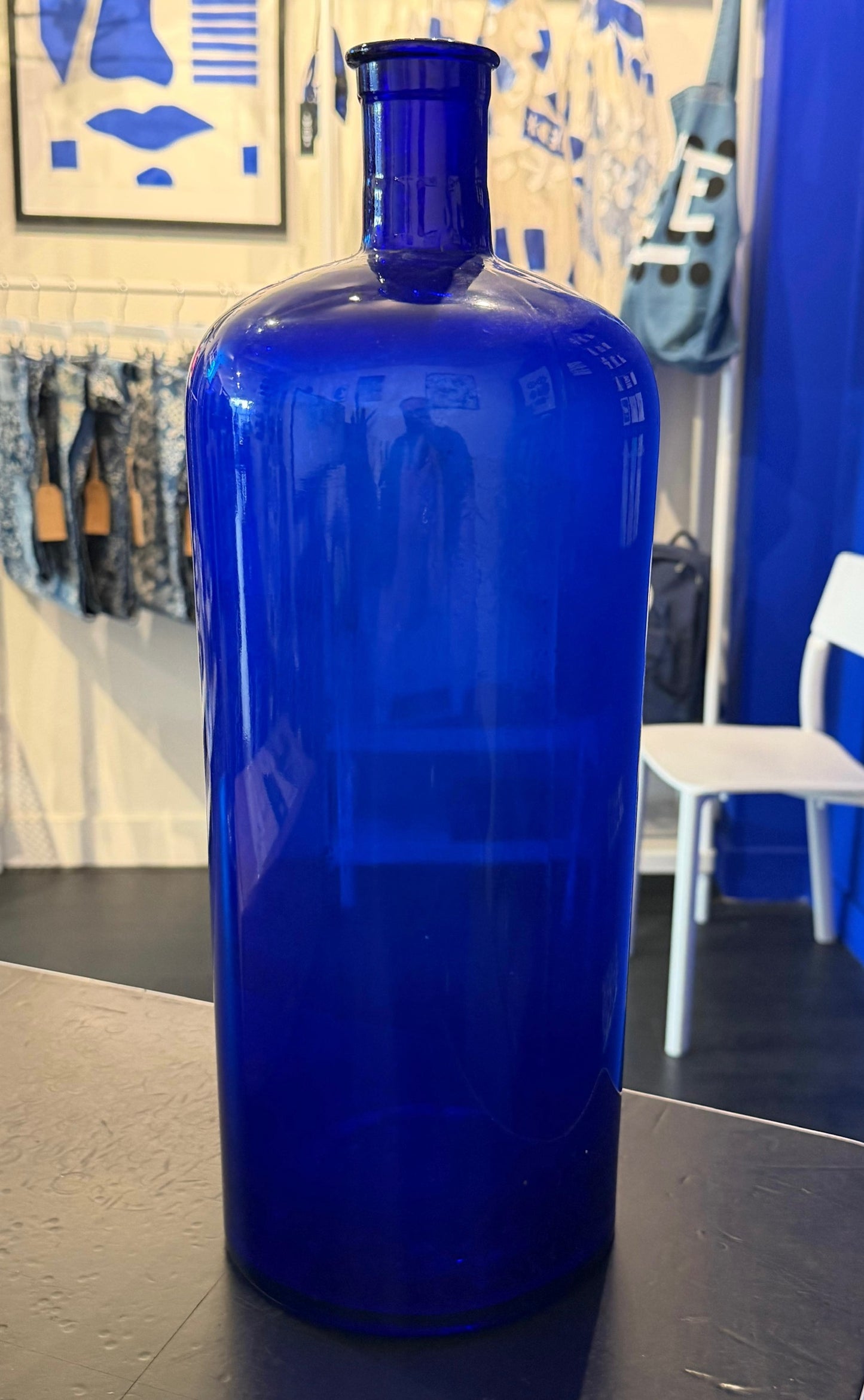 Polak & Schwarz cobalt blue glass bottle