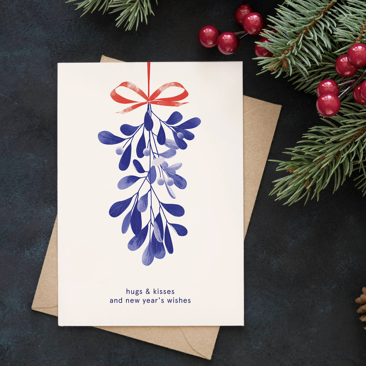 Botanopia - Hugs & Kisses | Christmas Card | Holiday Card