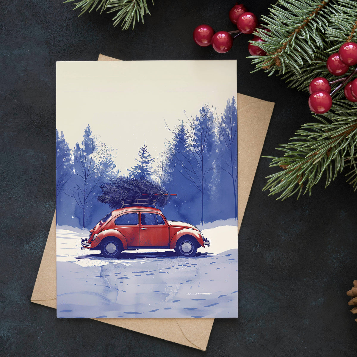Botanopia - Tree Shopping | Christmas Card | Holiday Card