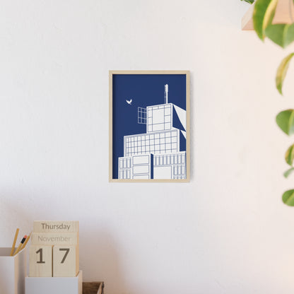 BLAUWcc 'ROTTERDAM TOWER' Framed Poster