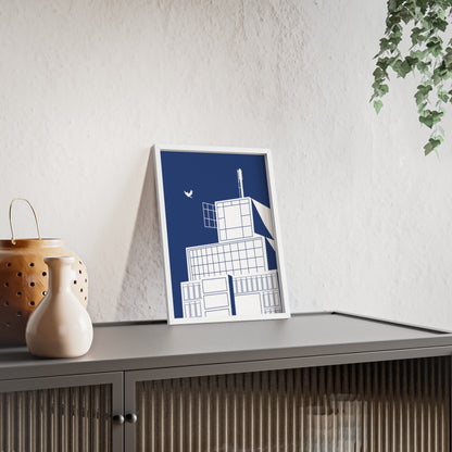 BLAUWcc 'ROTTERDAM TOWER' Framed Poster