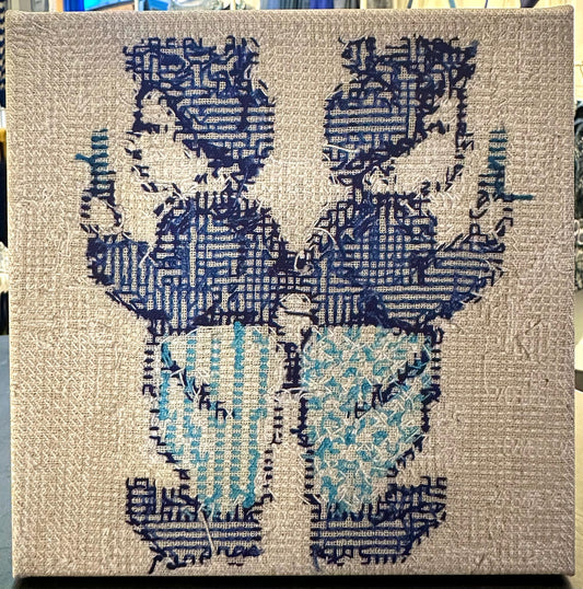 Delft Blue Printed Embroidery 6B