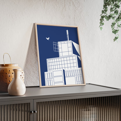 BLAUWcc 'ROTTERDAM TOWER' Framed Poster