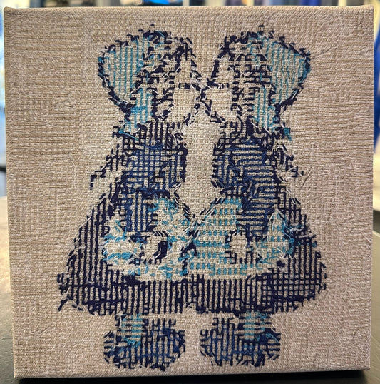 Delft Blue Printed Embroidery 3B