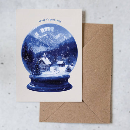 Botanopia - Season's Greetings Snow Globe| Christmas Card Holiday Card