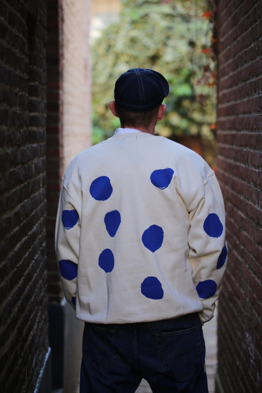 Art Sweater Blue Polka’s