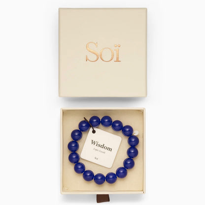 Chunky Lapis Lazuli stretch bracelet
