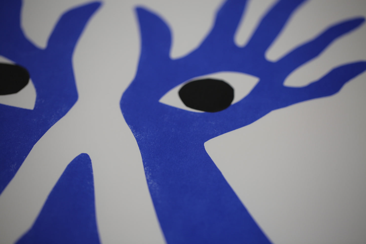 Artwork on paper "BLUE HANDS"