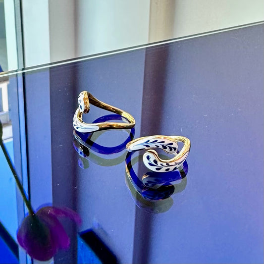 Stellar Branche Ring - Gold White