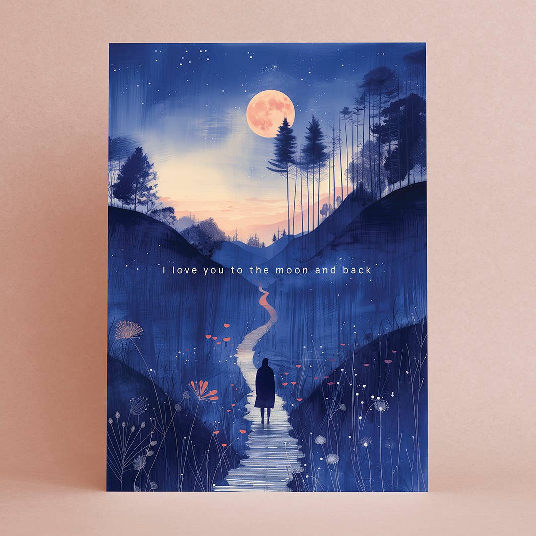 Botanopia - I love you to the moon and back | Love Card