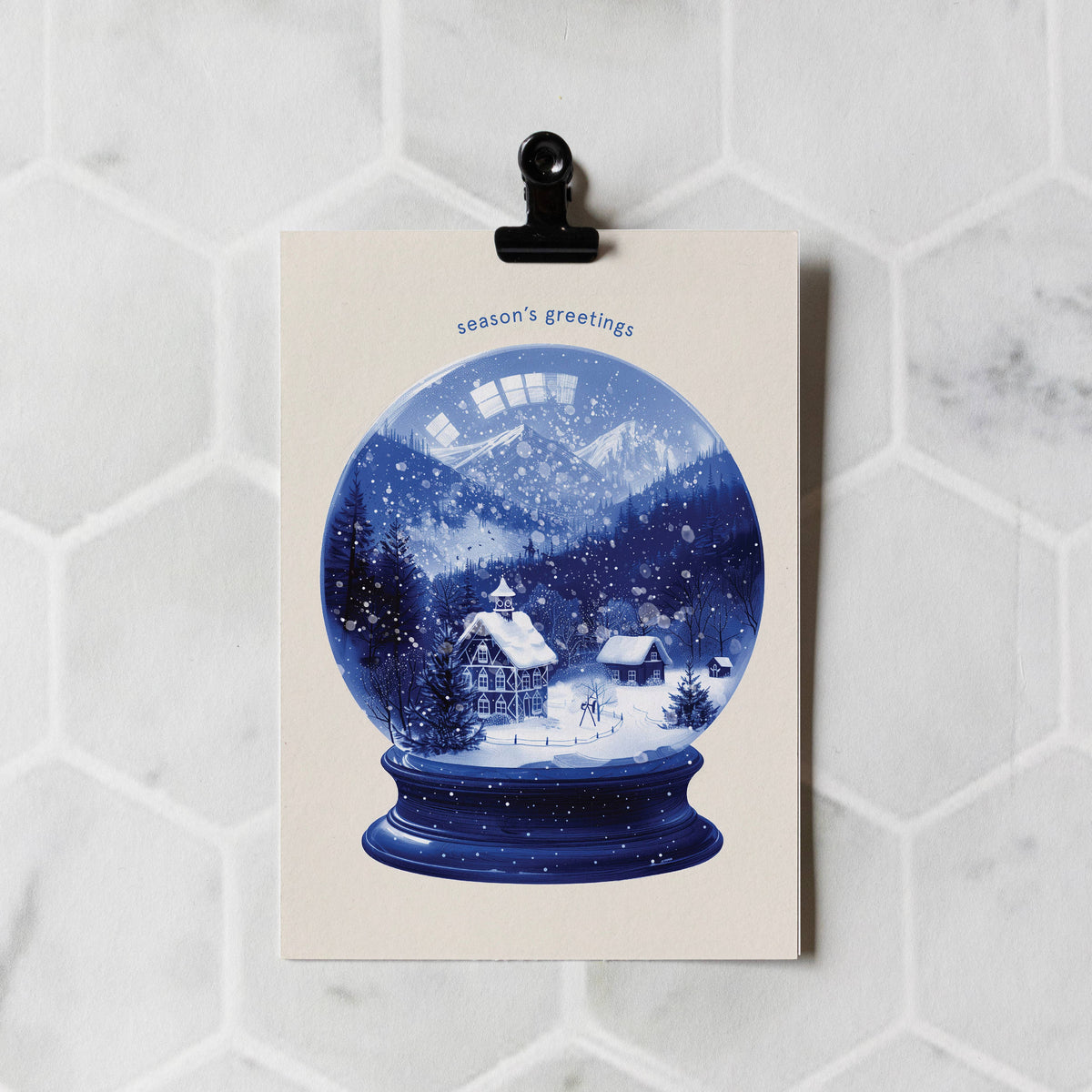 Botanopia - Season's Greetings Snow Globe| Christmas Card Holiday Card