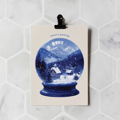 Botanopia - Season's Greetings Snow Globe| Christmas Card Holiday Card