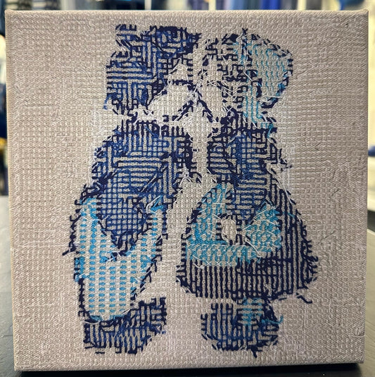 Delft Blue Printed Embroidery 1B