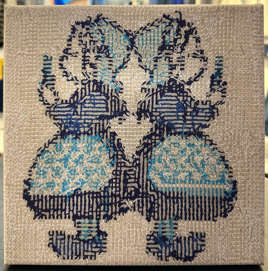 Delft Blue Printed Embroidery 7B