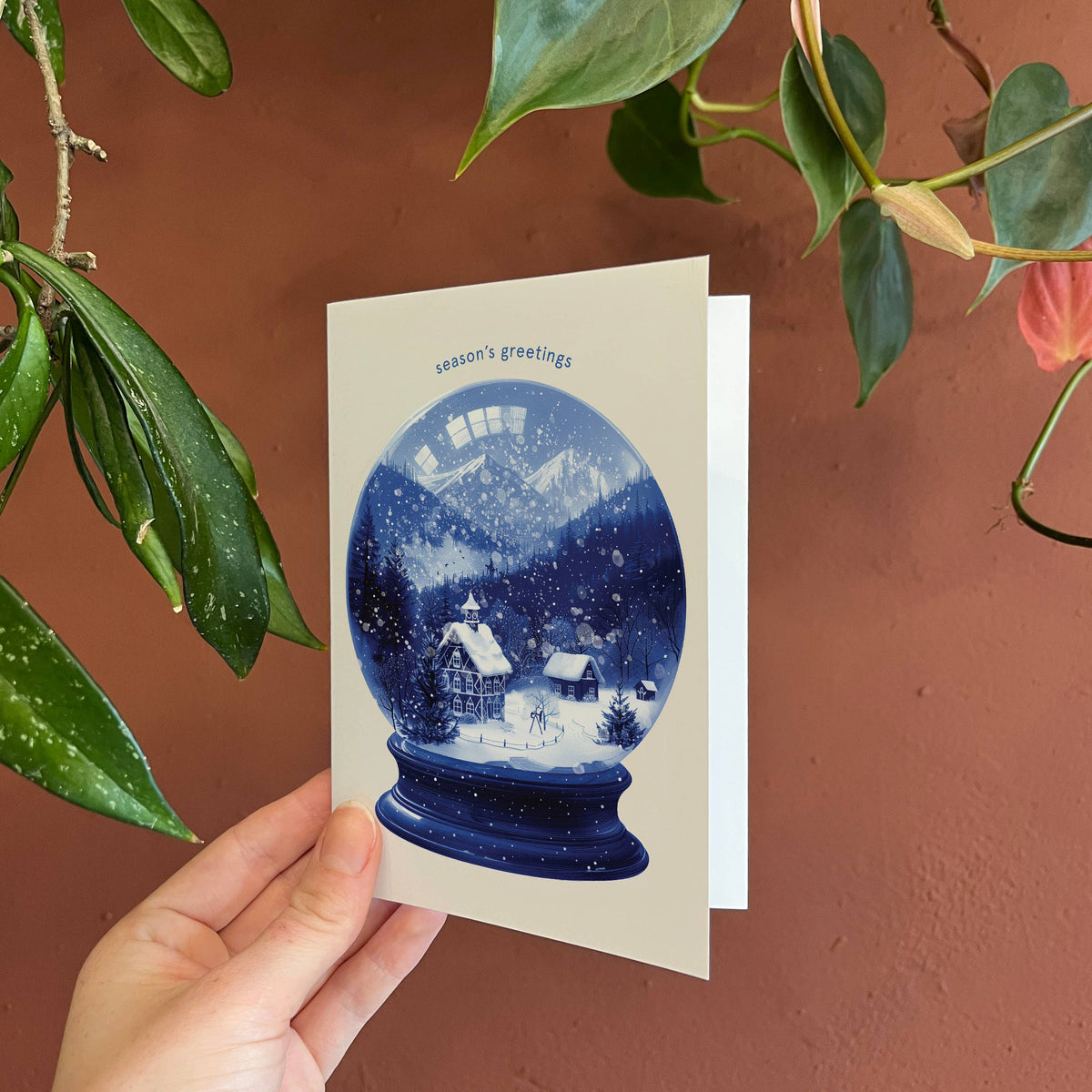 Botanopia - Season's Greetings Snow Globe| Christmas Card Holiday Card