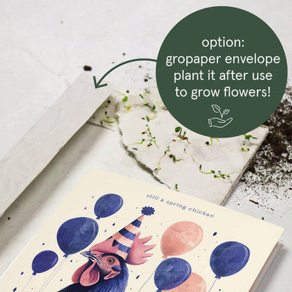 Botanopia - Still a spring chicken | Funny Birthday Cards
