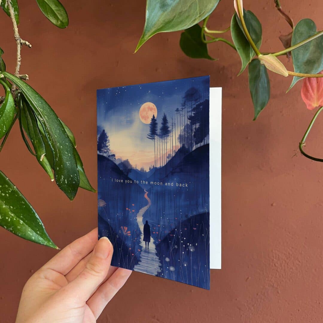 Botanopia - I love you to the moon and back | Love Card