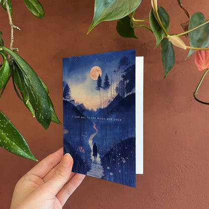 Botanopia - I love you to the moon and back | Love Card