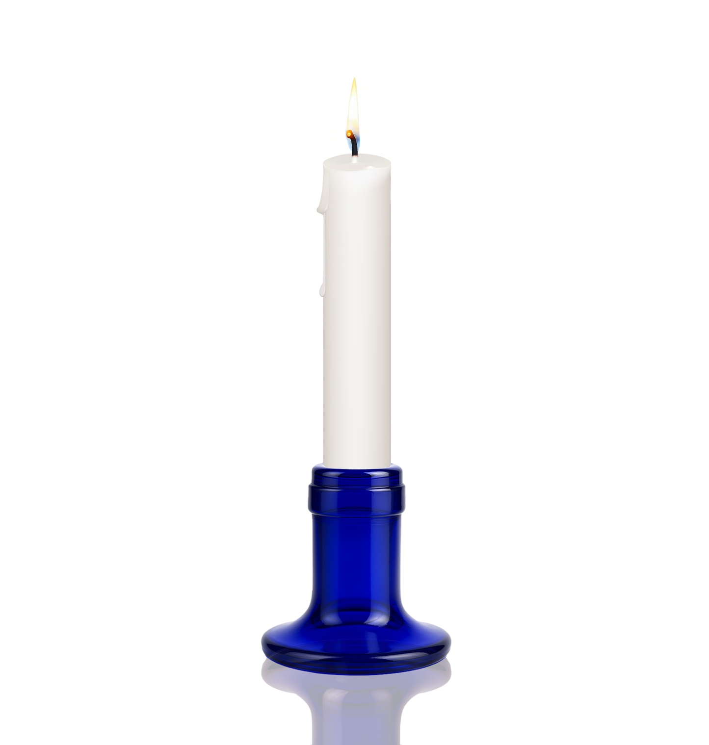 Rebottled - Candleholder N°1 Blue