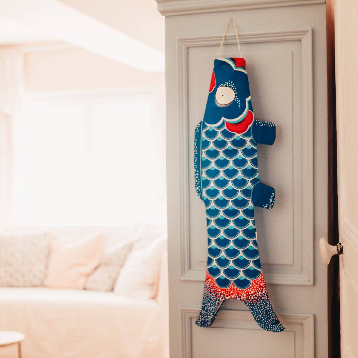 MADAME MO - Ocean Blue Koinobori - koi carp shaped  wall decor
